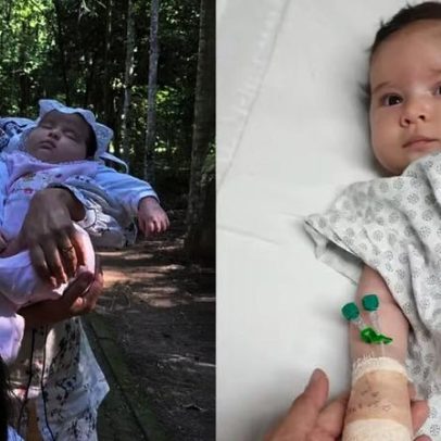 Bebê de 1 mês sofre sangramento no cérebro após roda de carrinho travar