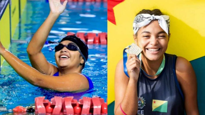 Paratleta treina natação no Acre em açude construído pelo pai