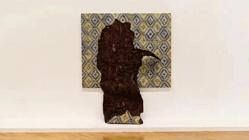 Língua com Padrão Sinuoso (1998), obra de Adriana Varejão na exposição "Suturas Fissuras Ruínas", em 2022, na Pina Luz, na Pinacoteca de São Paulo