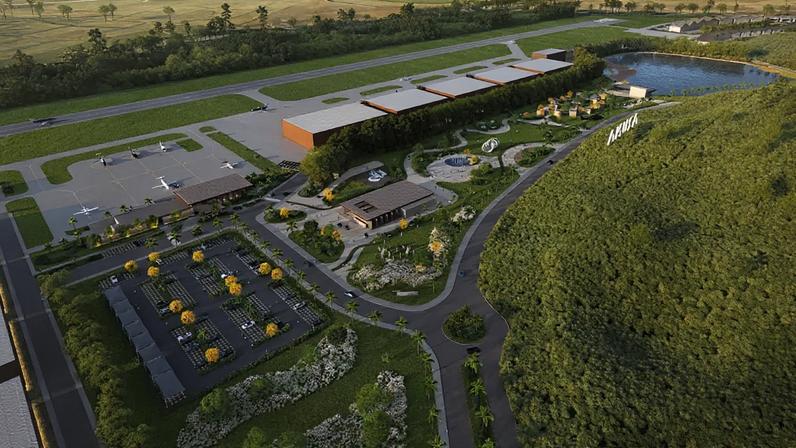 Aeroporto Campo Comandantes está localizado em uma região estratégica de Santa Catarina. (Foto: Divulgaçãi/Aruna Urbanismo)
