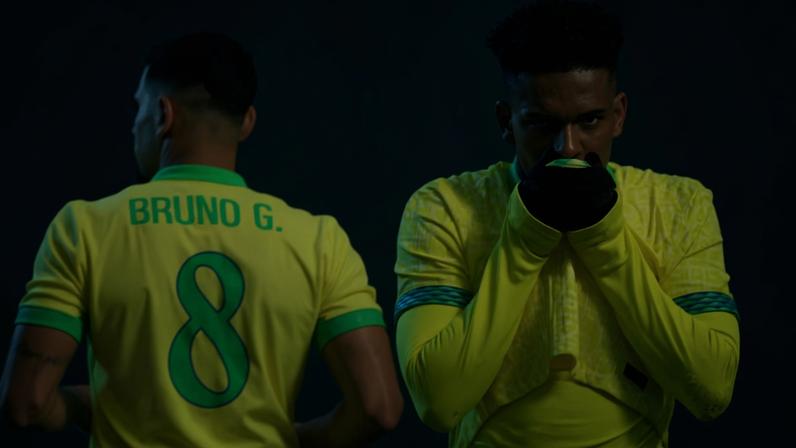Estêvão comemora gol do Brasil sobre a Tunísia amistoso internacional 2025 Fifa — Foto: FRANCK FIFE / AFP