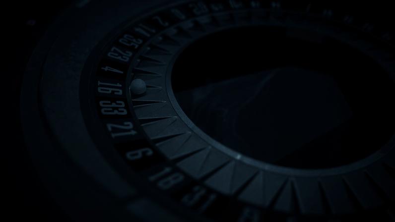A roulette wheel
