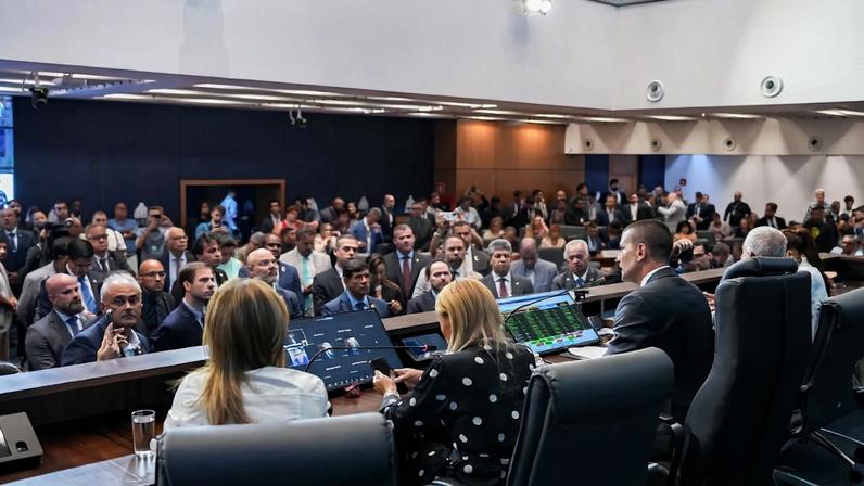 Douglas Ruas discursa após tomar posse como presidente da Alerj