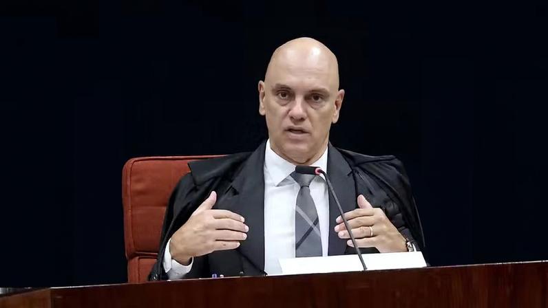 Ministro Alexandre de Moraes durante sessão de julgamento na Primeira Turma do STF — Foto: Luiz Silveira/STF