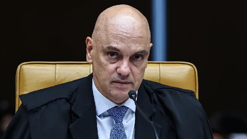 O ministro Alexandre de Moraes durante sessão do Supremo Tribunal Federal (STF)