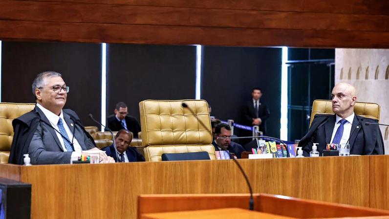 Alexandre de Moraes ordenou operação contra jornalista que publicou denúncia envolvendo Flávio Dino. (Foto: Antonio Augusto/STF)