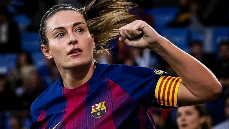 Alexia Putellas em ação com a camisa do Barcelona