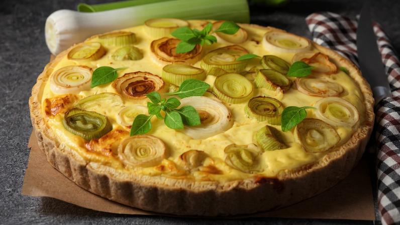 Quiche de alho-poró