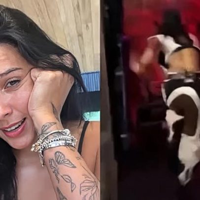 Ana Castela leva tombo ao subir em palco e comenta incidente