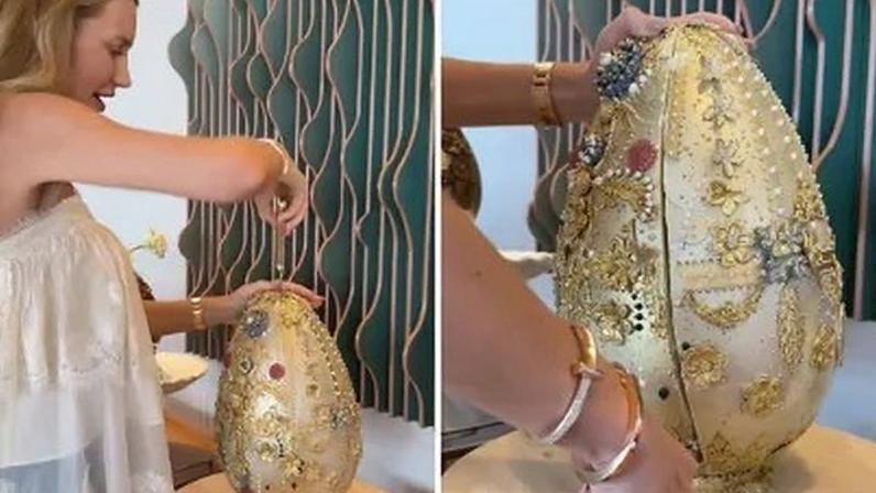 Ana Paula mostra ovo de Páscoa gigante de luxo