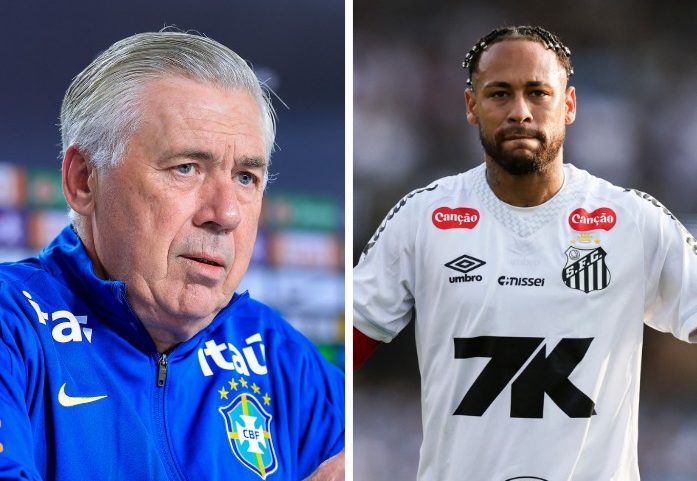 Carlo Ancelotti e Neymar (Buda Mendes/Alexandre Schneider/Getty Images)