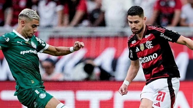 Flamengo e Palmeiras disputado no Brasileiro de 2025