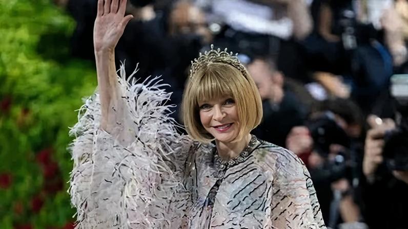 Anna Wintour durante o Met Gala 2022 na cidade de Nova York