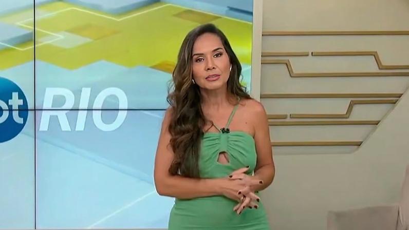 Isabele Benito na manhã desta segunda-feira, após o episódio de violência no trânsito.