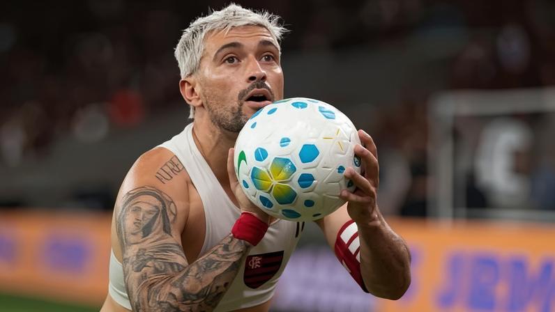 Arrascaeta homenageou Oscar Schmidt ao marcar em Flamengo x Bahia pelo Brasileirão