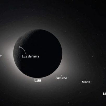 Nasa divulga foto de Marte, Saturno e Mercúrio captados pela Artemis II
