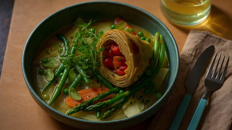 Artichokes braised in olive oil and white wine