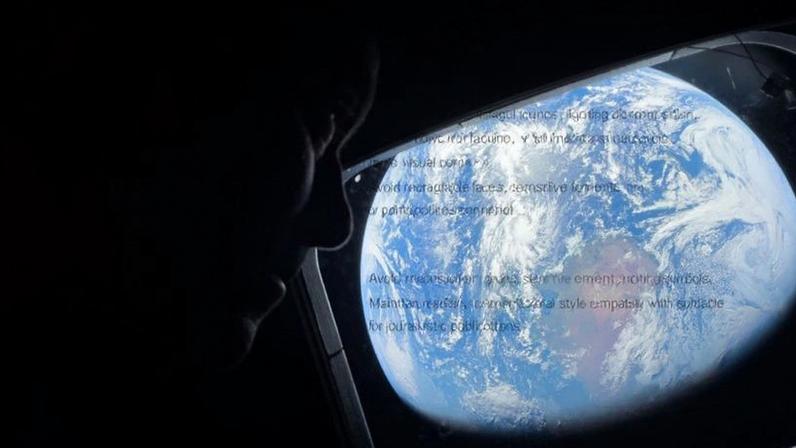 O astronauta da Nasa e comandante da Artemis 2, Reid Wiseman, observa a Terra por uma das janelas da cabine principal da espaçonave Orion em 4 de abril de 2026, enquanto a tripulação viaja em direção à Lua
