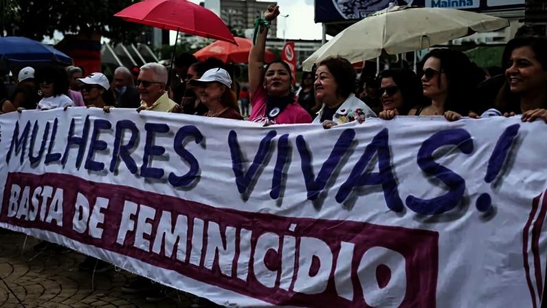Manifestação em Brasília pelo fim dos feminicídios (Marcelo Camargo/Agência Brasil)