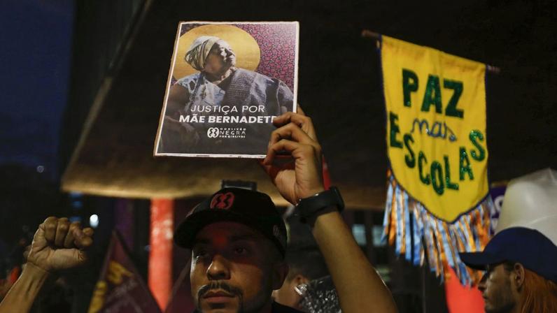 São Paulo ( SP) 24/08/2023 - Jornada dos Movimentos Negros Contra a Violência Policial. Os atos são em defesa de investigação rigorosa e punição aos assassinos de Mãe Bernadete Pacifico. Foto: Paulo Pinto/Agência Brasil