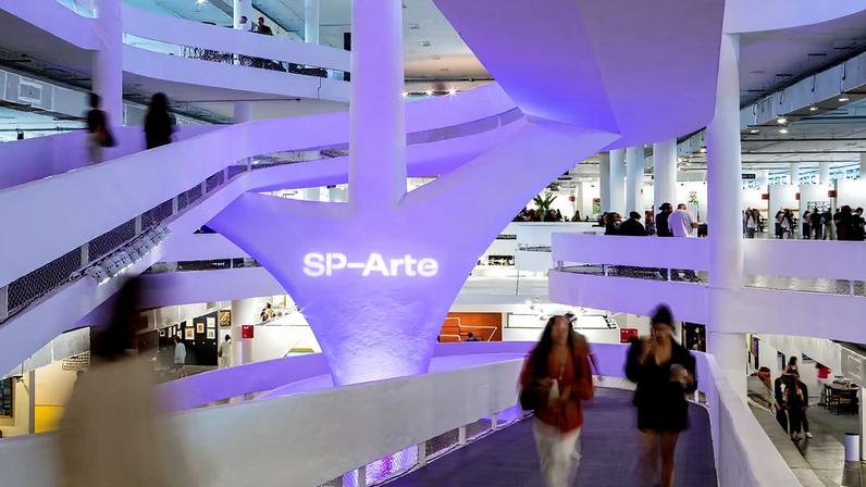 Attendees gather in São Paulo for SP-Arte, Brazil's leading art fair.
