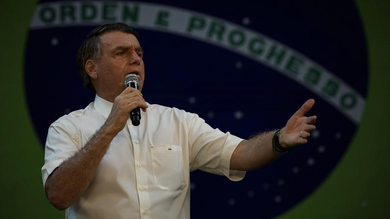 Jair Bolsonaro, então presidente da República, em agenda partidária em 2022 — Foto: Bruna Prado/AP