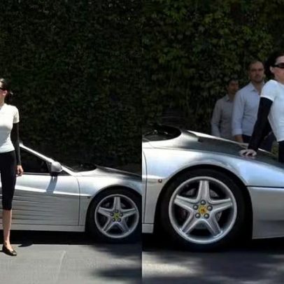 Kendall Jenner posa com carro vintage avaliado em 4 milhões de reais