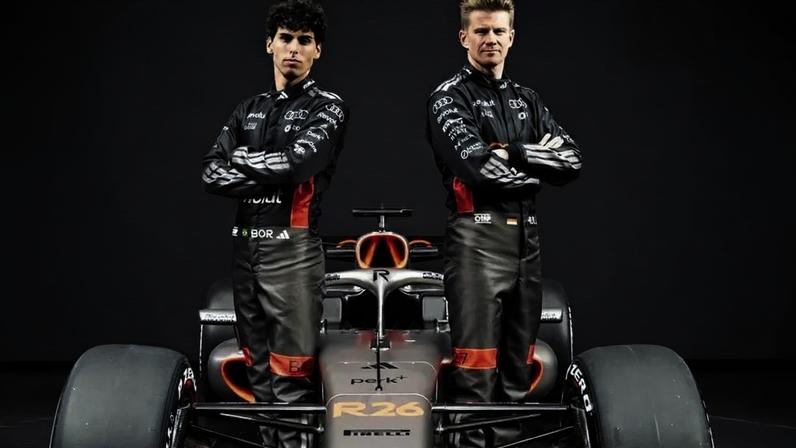 Gabriel Bortoleto e Nico Hulkenberg, durante evento de lançamento da Audi (Foto: Reprodução/ Instagram)