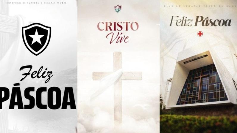Sete equipes da Série A citam Jesus em posts de Páscoa