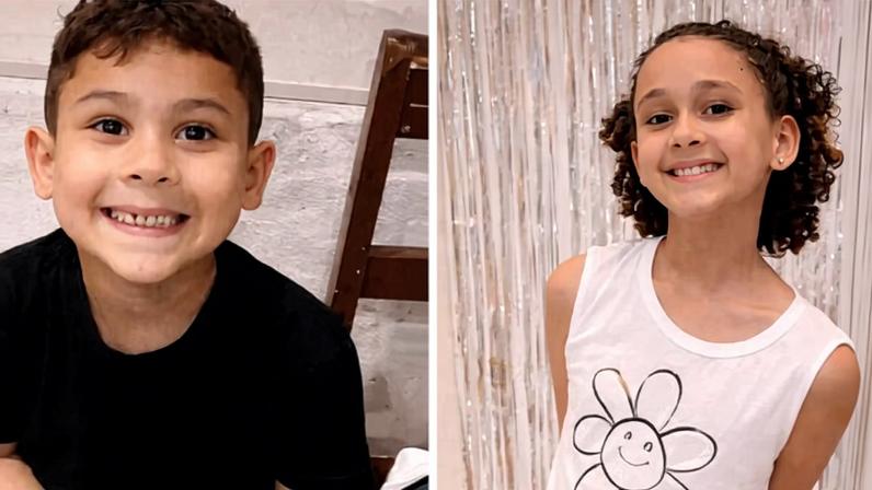 Os irmãos Sophya de Oliveira Santos, de 10 anos, e Izaias de Oliveira Santos, de 6 anos, foram velados no ABC Paulista