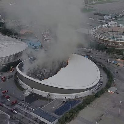 Incêndio atinge Velódromo do Parque Olímpico, no Rio