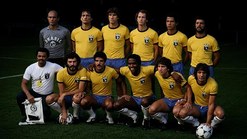 Seleção Brasileira antes de jogo da Copa do Mundo de 1982