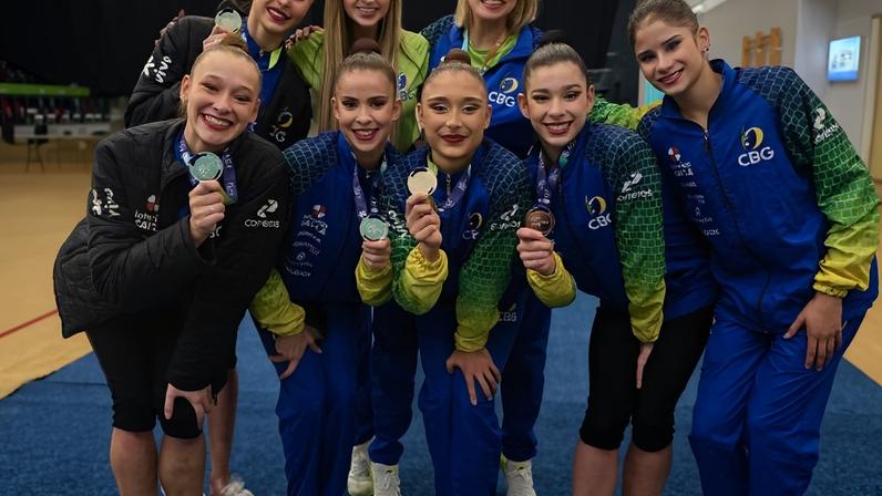 ginástica rítmica, conjunto, Brasil, etapa, Copa do Mundo, Baku 2026, prata