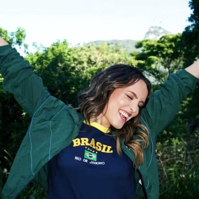 Larissa Manoela adota look Brasil Core para apoiar a Copa