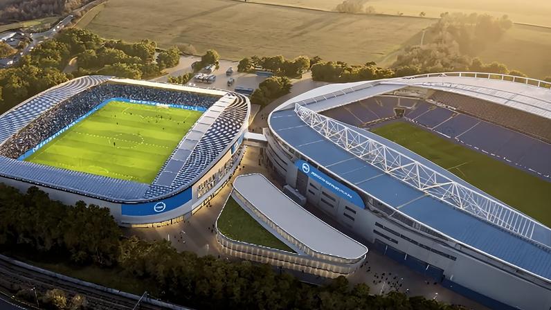 Brighton, da Inglaterra, anunciou construção de estádio exclusivo para seu time feminino