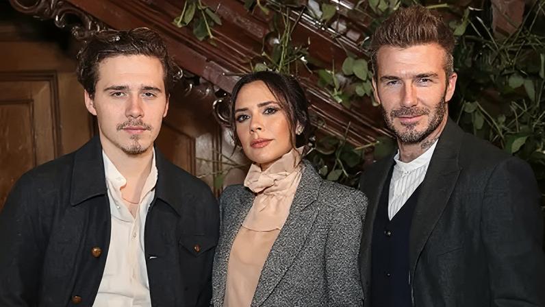 Brooklyn, Victoria e David Beckham no London Fashion Week Men's, em 2019