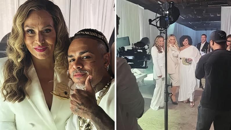 MC Cabelinho posa ao lado de Tina Knowles, mãe de Beyoncé