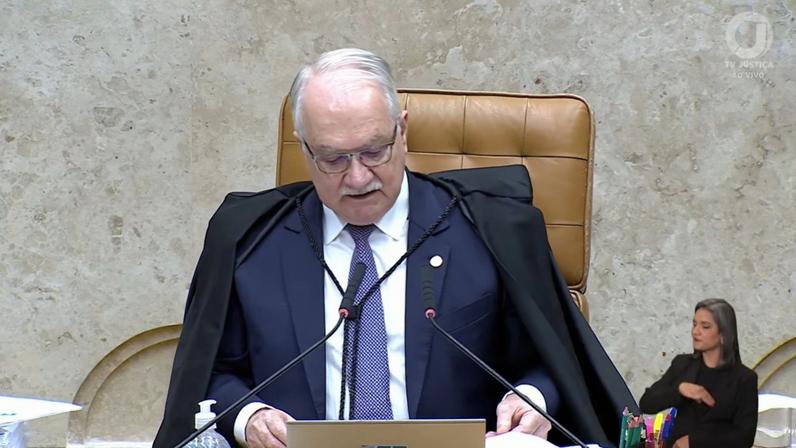 O ministro Edson Fachin — Foto: Reprodução