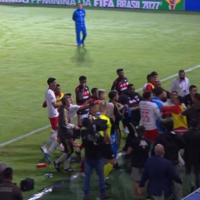 Confusão encerra Bragantino x Flamengo; veja vídeo