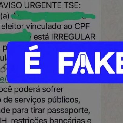 TSE alerta golpe: mensagem falsa cobra para regularizar pendências eleitorais