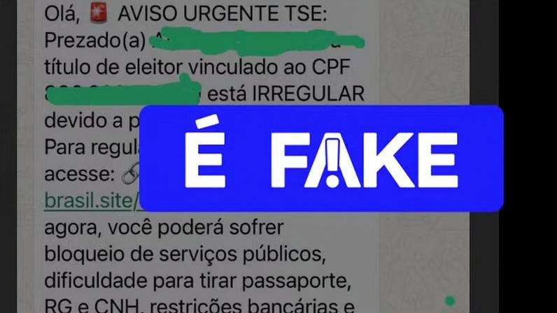 TSE alerta golpe: mensagem falsa cobra para regularizar pendências eleitorais