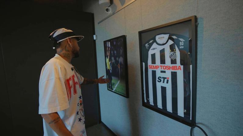 Neymar recorda estreia pelo Santos — Foto: Reprodução