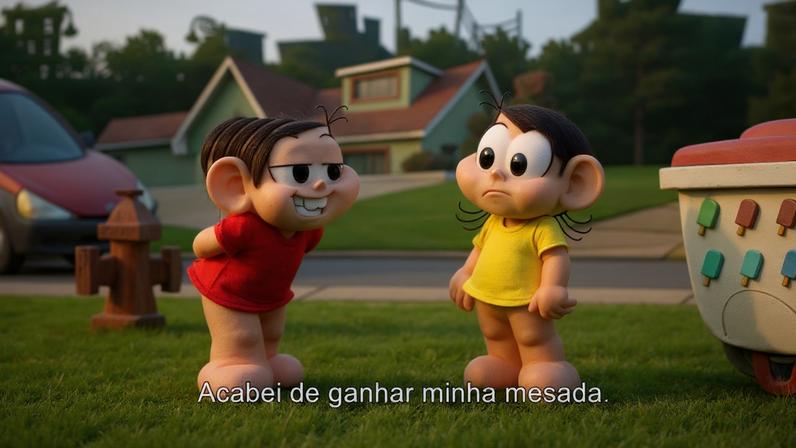 Desenho animado com base no gibi 'De Onde Vem o Dinheiro' — Foto: Reprodução