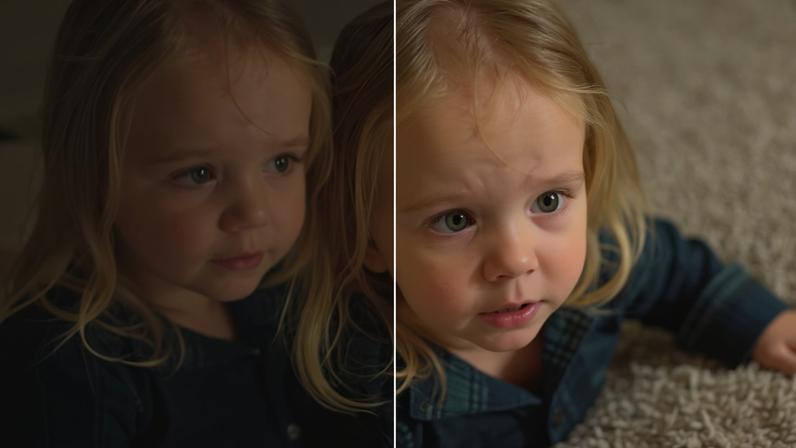 A menina de 2 anos resolveu fazer o próprio corte de cabelo — Foto: Reprodução/TikTok