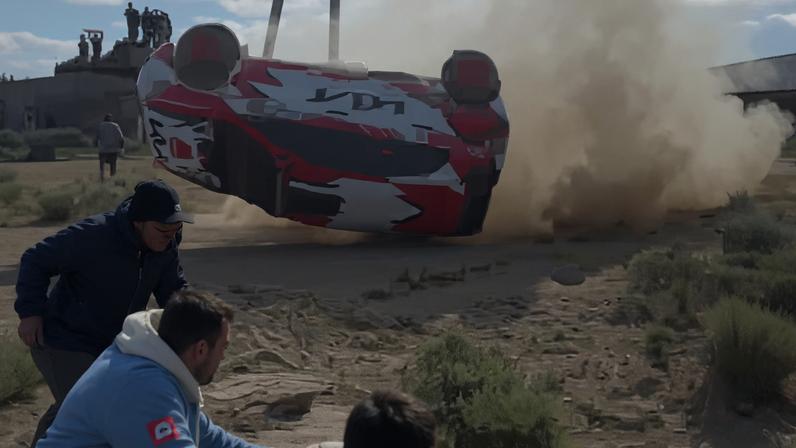 Carro capota e acerta espectadores em etapa do Rali Sul-Americano na Argentina — Foto: Reprodução/Redes sociais