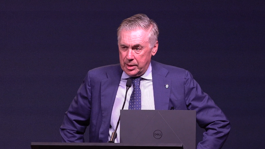 Ancelotti fala em abertura da reunião com o Grupo de Trabalho da Base Brasileira, da CBF, e defende criação de jogadores com 'mente forte'
