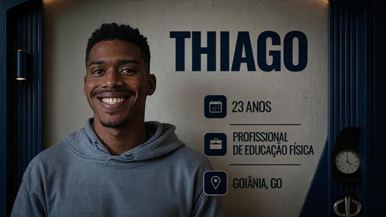 Thiago, participante da "Casa do Patrão"