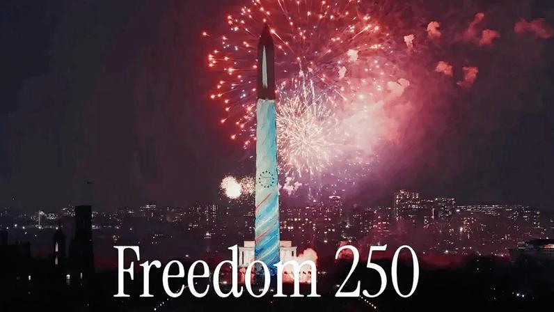 Força-tarefa integrada só por pessoas e organizações alinhadas com o pensamento de Trump é quem controla todos os festejos, diz o articulista; na imagem, reprodução do site da Casa Branca em celebração do 250º aniversário dos EUA