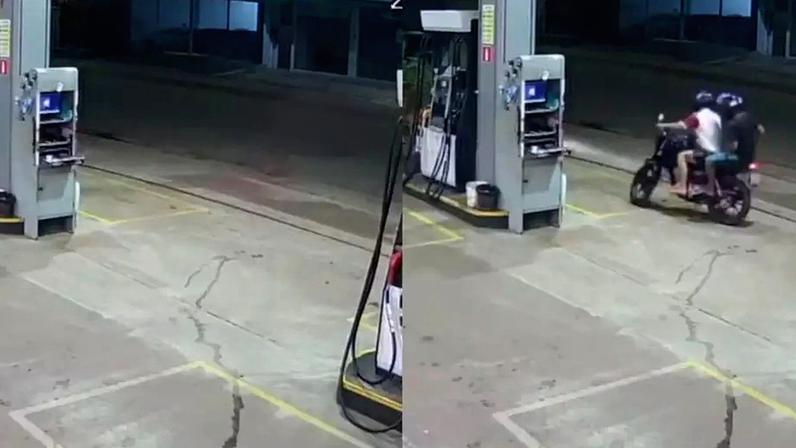 Criminoso sofre tombo de moto durante assalto a posto no Pará