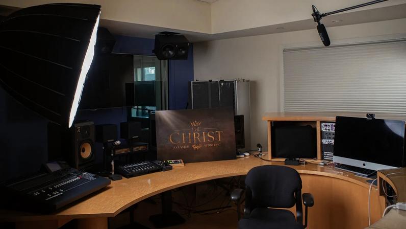 The recording studio for The Christ podcast.